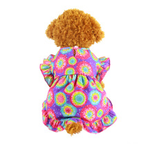 Multicolored knitted dress skirt for pet apparel clothes